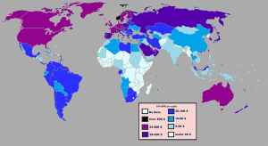 The GDP per capita in PPP of the year 2011. It is from Worldbank, CIA and IMF Data. Courtesy of Wikipedia